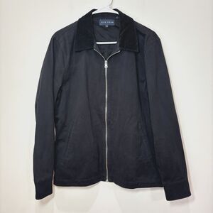 Five Four Mens Barn Coat Corduroy Collar Black sz M Canvas Chore Jacket Utility